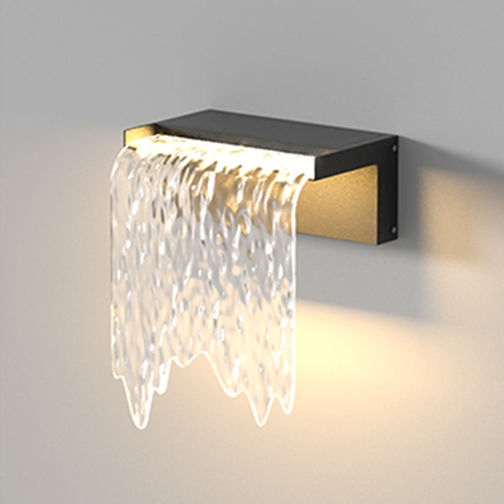 Ray Moderno Corrente Solare Acrilico Applique da Esterno Nero