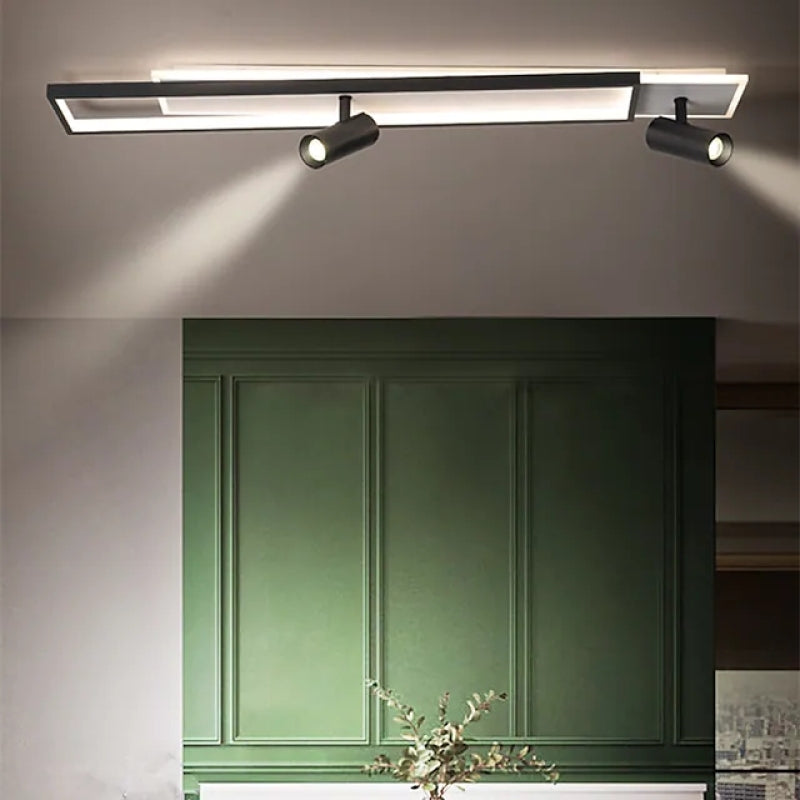 Aim Moderna LED Plafoniera Bianco/Nero Geometrica Metallo Minimalismo Soggiorno/Camera da Letto