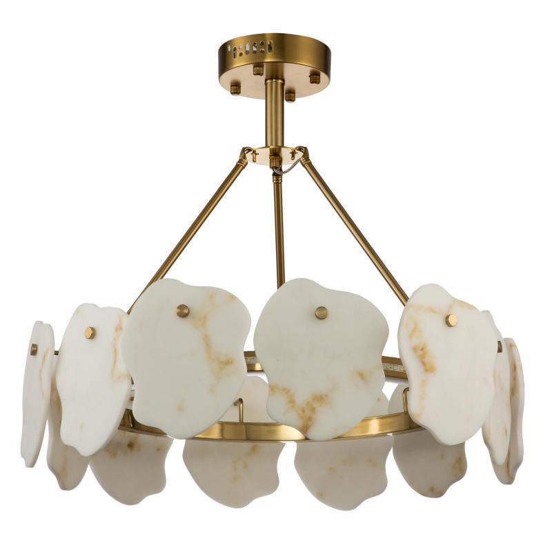 Kristy Moderna LED Lampada a Sospensione Metallo Marmo Oro Rotondo Soggiorno/Camera da Letto