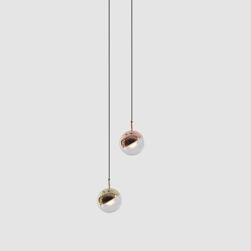 Valentina Moderno LED Palla Metallo/Vetro Lampade a Sospensione Oro/Rosa Soggiorno/Camera da Letto/Sala da Pranzo/Sala Studio