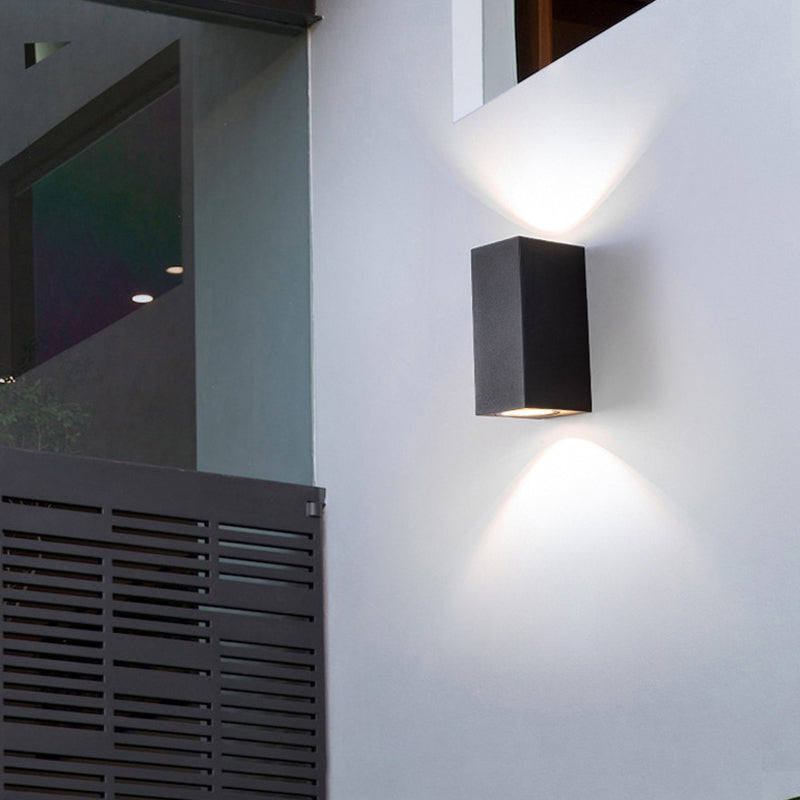 Ray Moderne LED Lampade da Esterno Metallo Nero Quadrato Minimalista