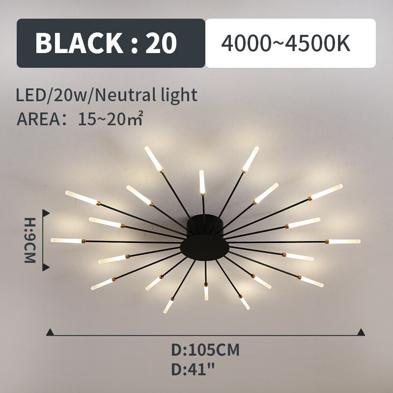 Arisha Moderni LED Montaggio Incasso Plafoniere Fuochi Artificiali