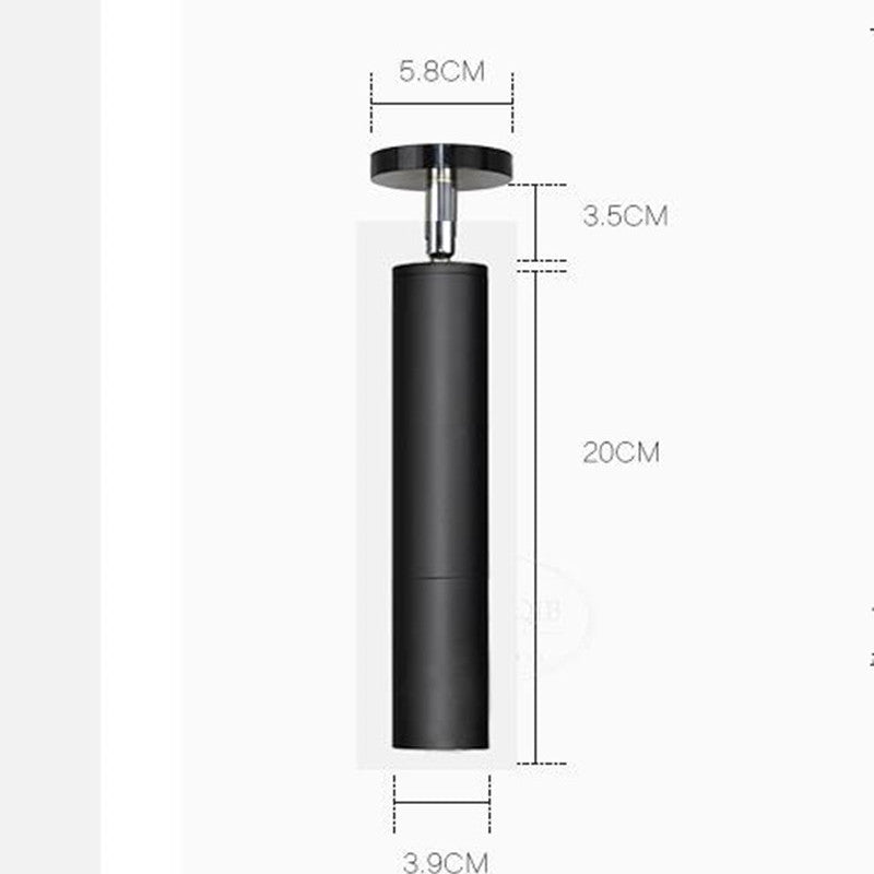 Arisha Moderna LED Tubo Lungo Plafoniera Metallo Nero/Bianco Soggiorno/Camera da Letto