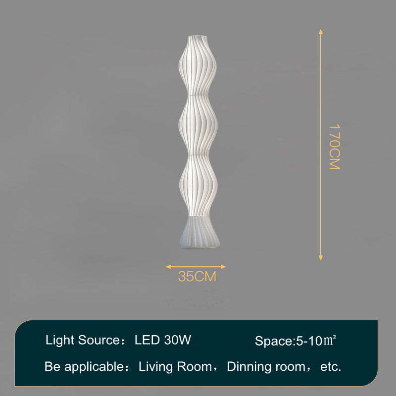 Mira Moderno LED Lampade da Terra Artistico Acrilico Bianco Onda Soggiorno/Camera da Letto