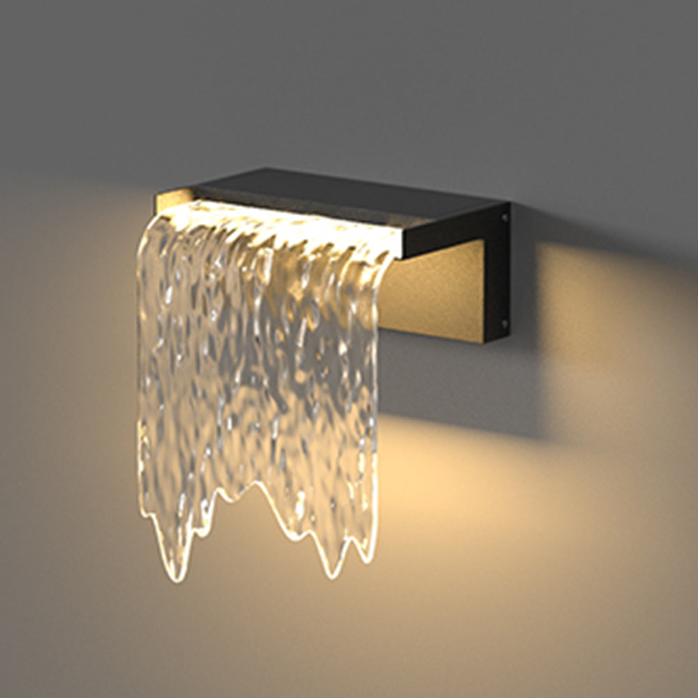 Ray Moderno Corrente Solare Acrilico Applique da Esterno Nero