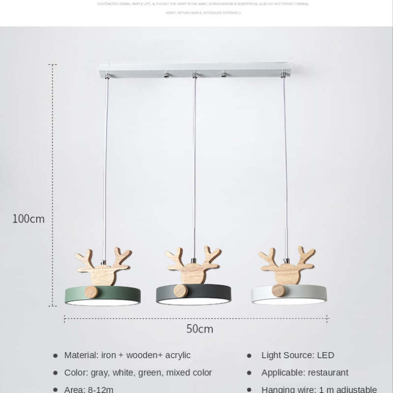 Valentina Cervo Lampade a Sospensione Verde/Nero/Bianco Metallo/Legno
