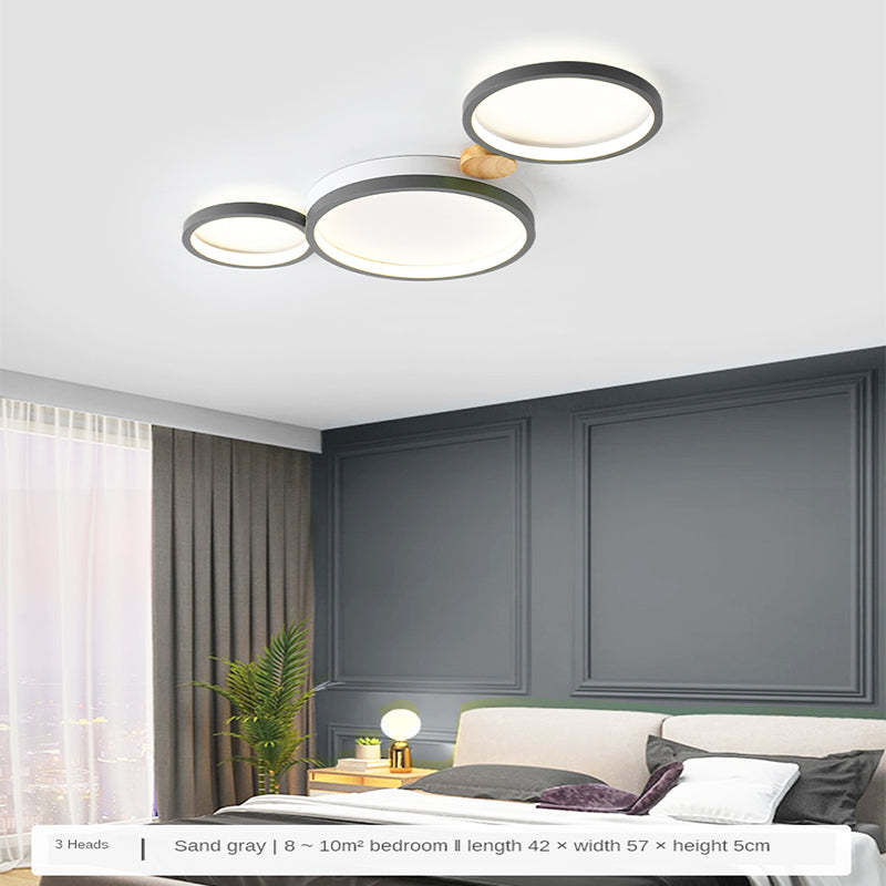 Arisha Minimalismo LED Plafoniera Bianco Rotonda Metallo Legno Soggiorno/Camera da Letto/Sala da Pranzo