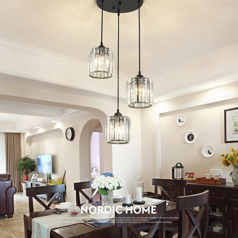 Arisha Moderna LED Lampada a Sospensione Vetro Cilindro Nero/Oro Grappolo Soggiorno/Camera da LettoSoggiorno/Camera da Letto