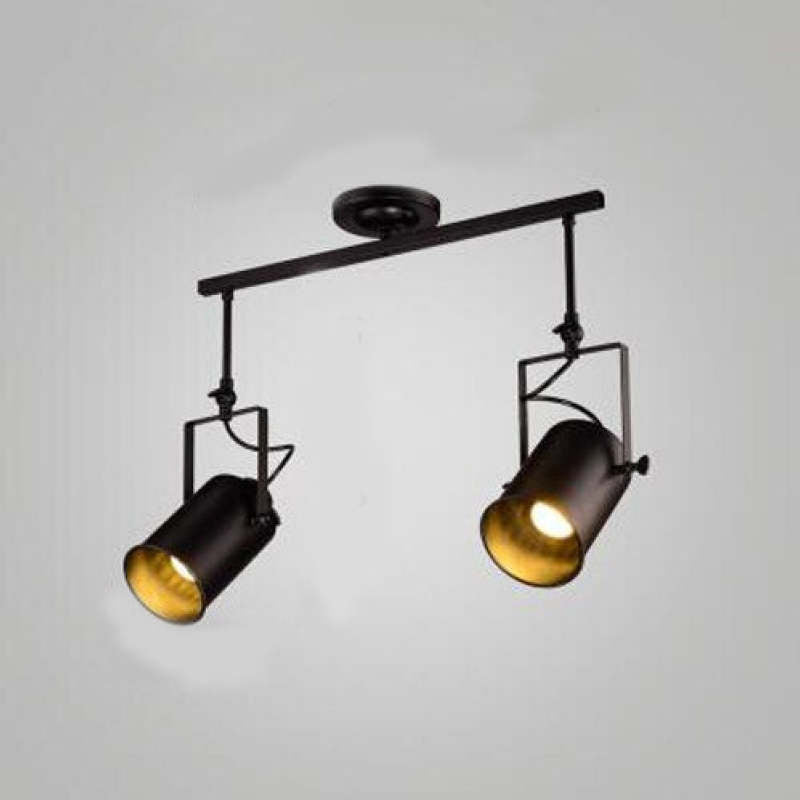 Silva Industriale LED Vintage Regolabile Plafoniere Nero Soggiorno/Camera da Letto