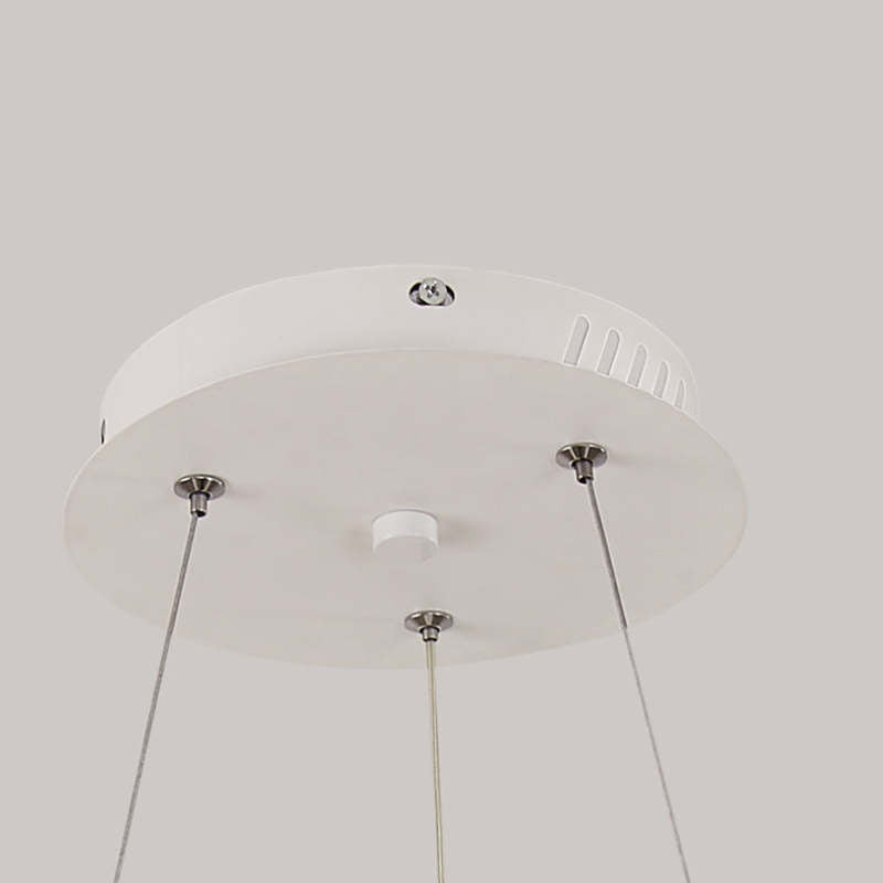 Muto Lampade a Sospensione Legno Bianco/Oro Anello Soggiorno Moderne