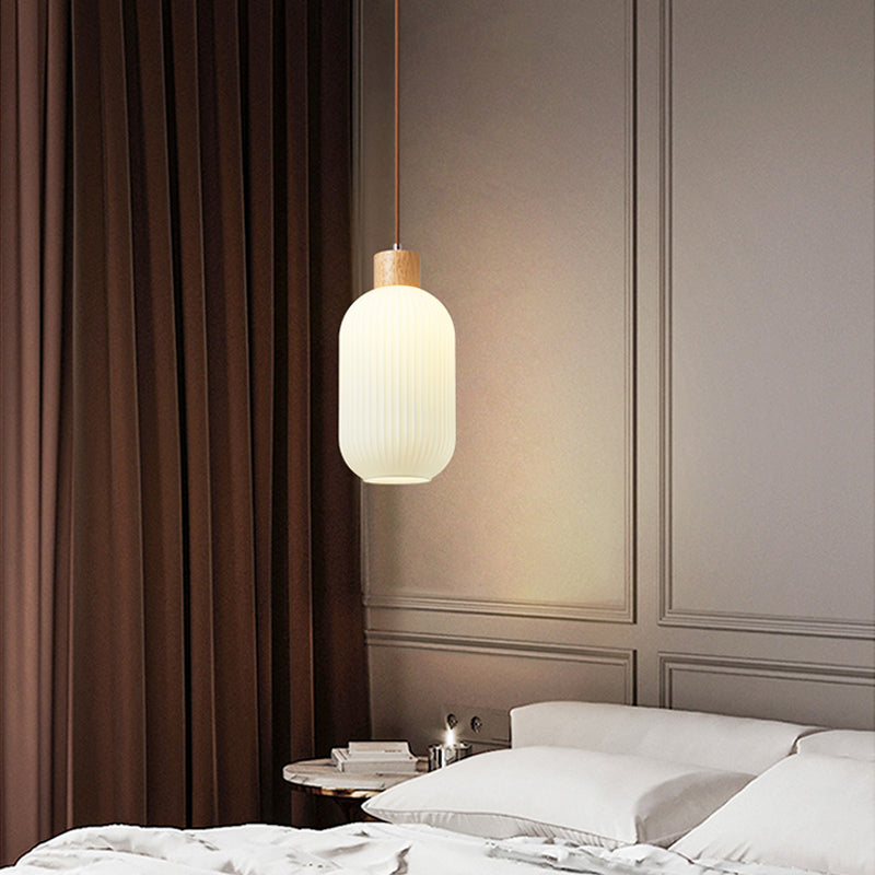 Muto Moderno Legno/Vetro Lampade a Sospensione Bianco Soggiorno Camera da Letto