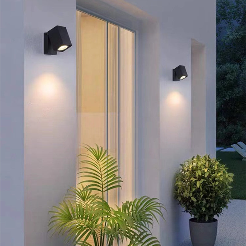 Ray Moderne LED Lampada da Esterno Metallo Nero Ruotabile