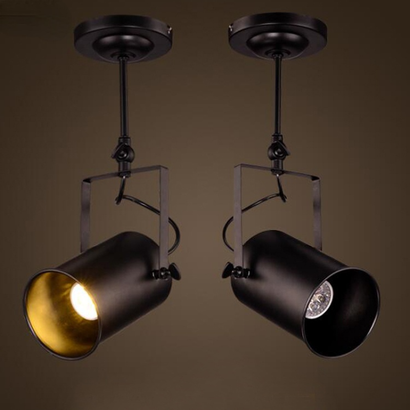 Silva Industriale LED Vintage Regolabile Plafoniere Nero Soggiorno/Camera da Letto