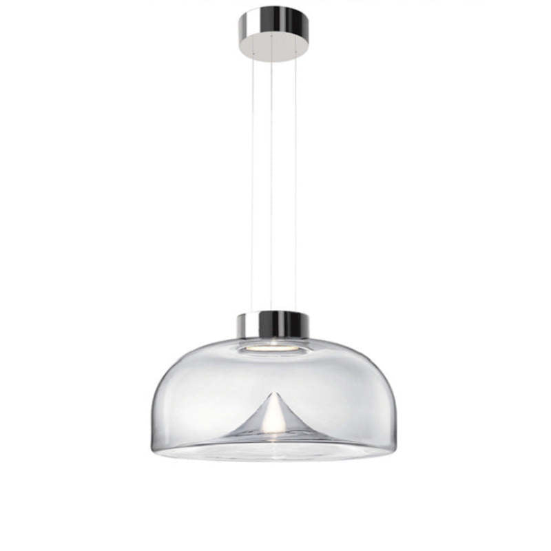 Arisha Moderna Montagna LED Lampada a Sospensione Vetro Metallo Trasparente Camera da Letto