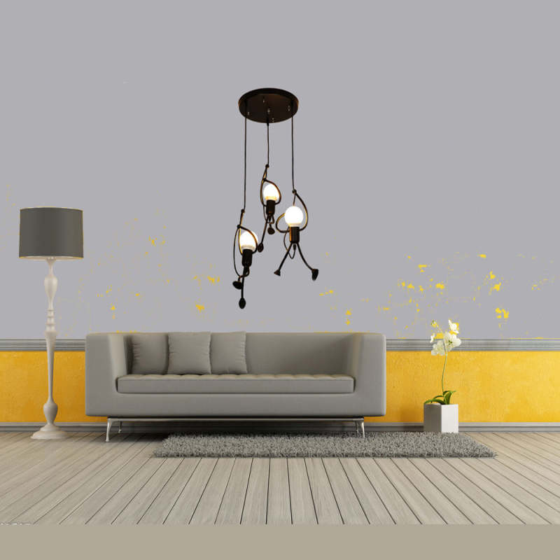 Arisha LED Ferro Speciale Design Uomo Lampada a Sospensione