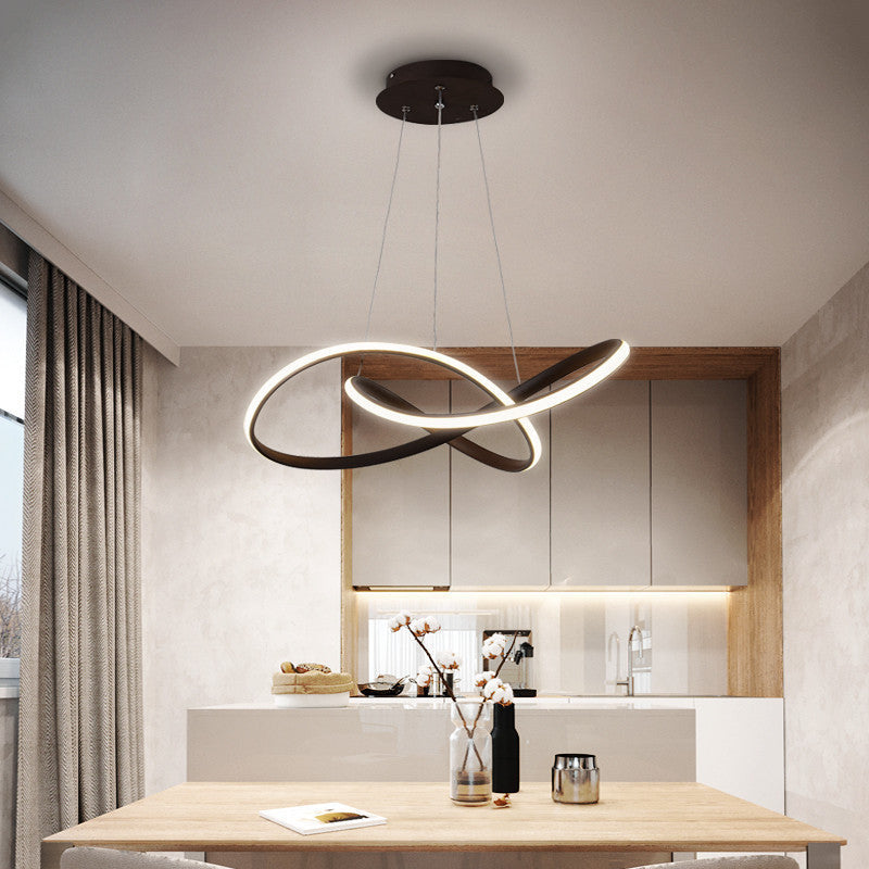 Arisha Moderno Anelli LED Lampada a Sospensione LED Nero/Bianco Soggiorno/Camera da Letto
