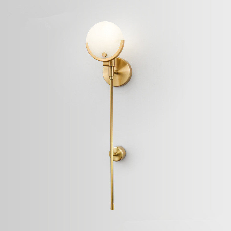Valentina Minimalismo LED Design Applique Palla Metallo Dolomiti Oro Soggiorno/Camera da Letto