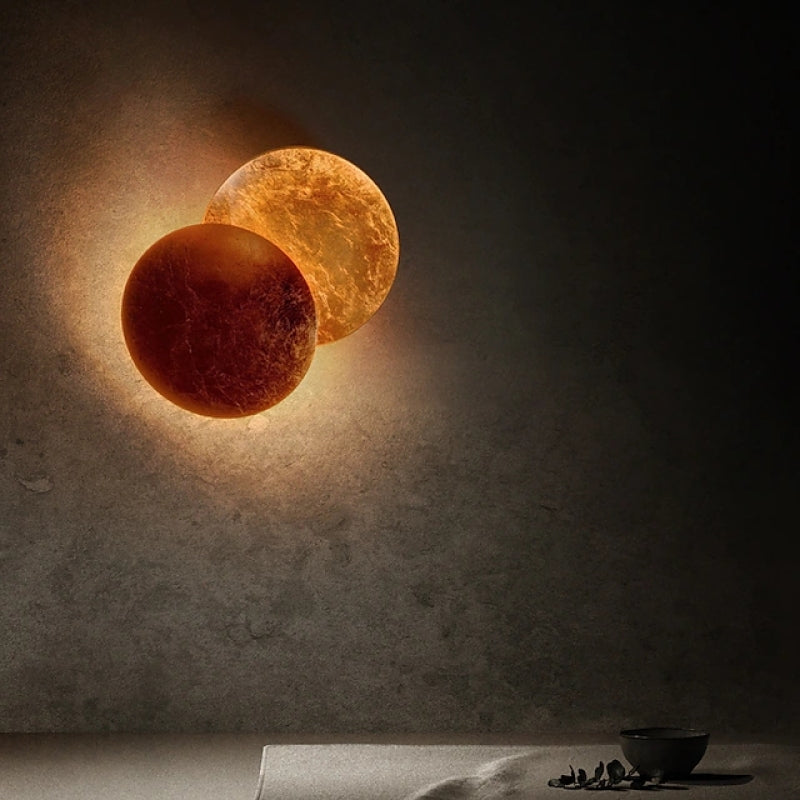 Aria Moderna LED Applique Metallo Bellissimo Luna Rotonda