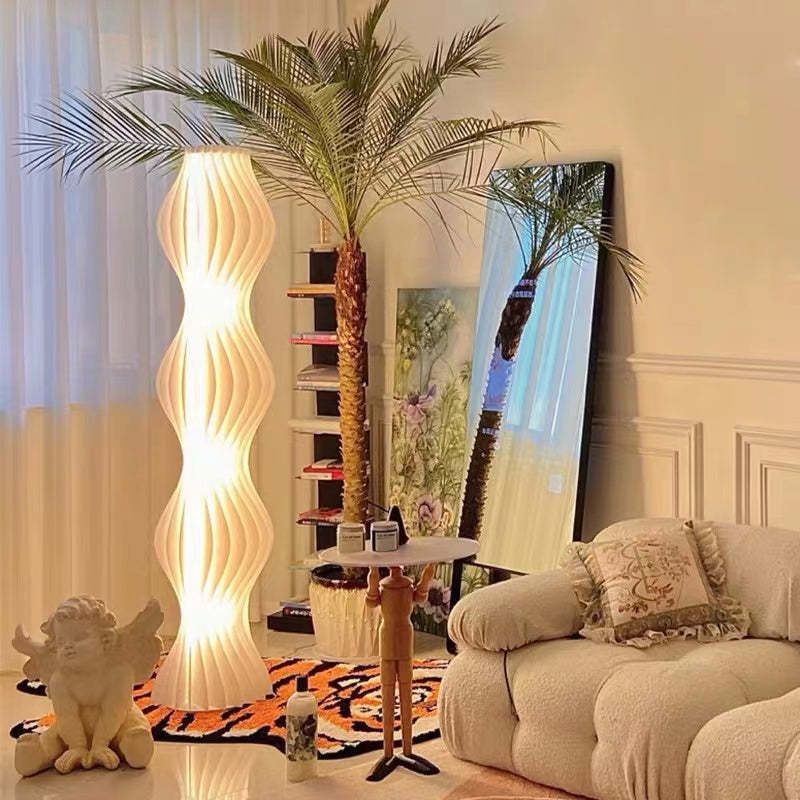 Mira Moderno LED Lampade da Terra Artistico Acrilico Bianco Onda Soggiorno/Camera da Letto