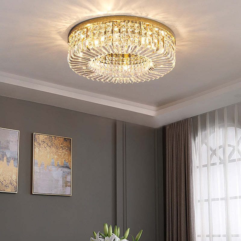 Kristy Lusso Cristallo LED Metallo/Cristallo Plafoniera Candeliere Oro