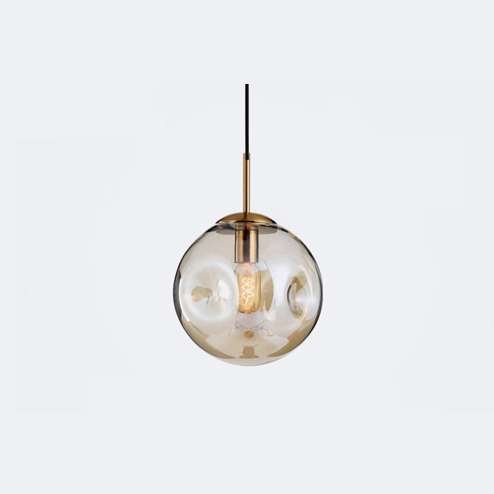 Valentina Semplice Metallo/Vetro Lampade a Sospensione Nero/Oro