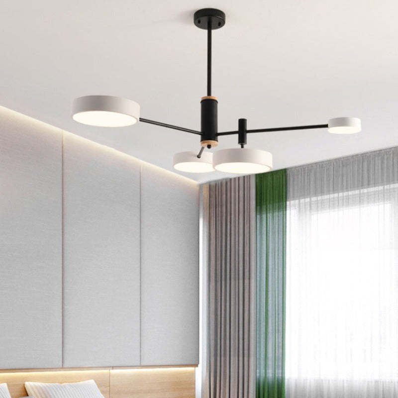 Arisha Design LED Lampade a Sospensione Metallo/Legno Grigio/Bianco/Oro Soggiorno/Camera da Letto