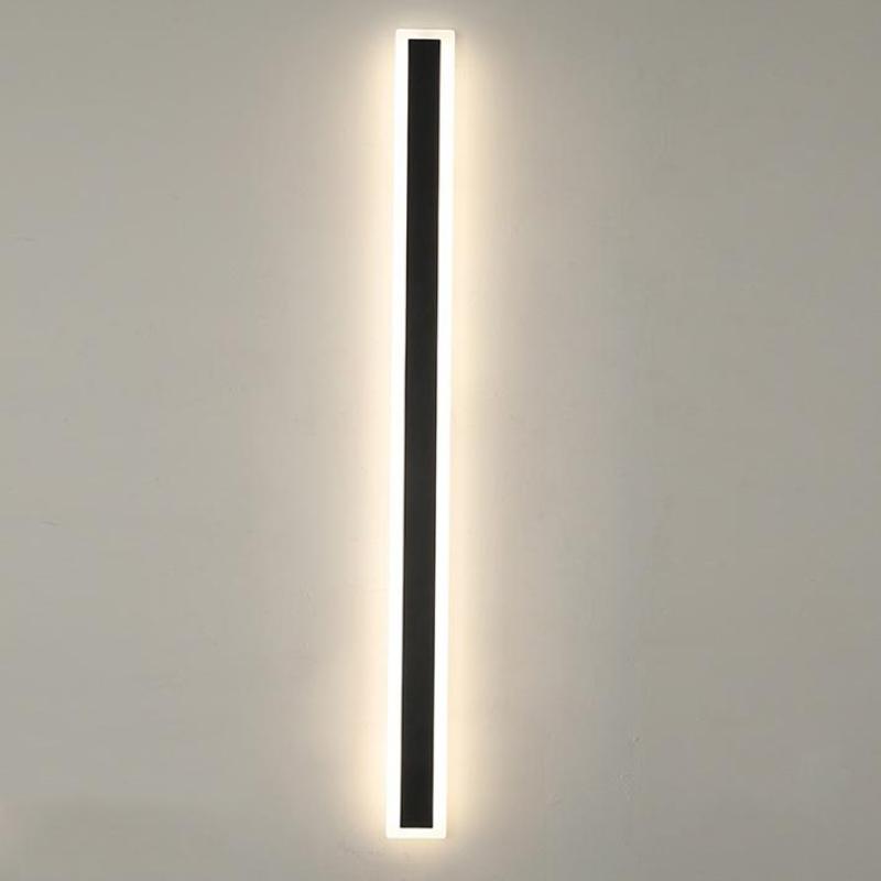 Ray LED Applique da Esterni Metallo Nero Lineare Impermeabile Corridoio/Giardino