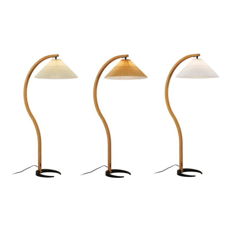 Muto Minimalista LED Lampada da Terra Metallo Legno Arco Soggiorno/Camera da Letto