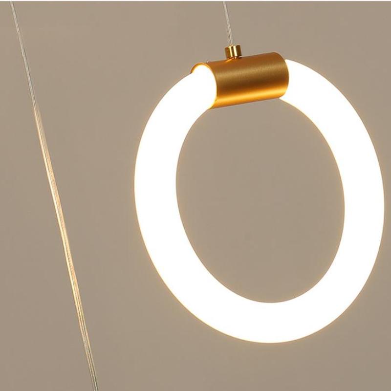 Arisha Minimalista LED Cerchio Bolla Lampada a Sospensione Bianco Metallo Soggiorno/Camera da Letto