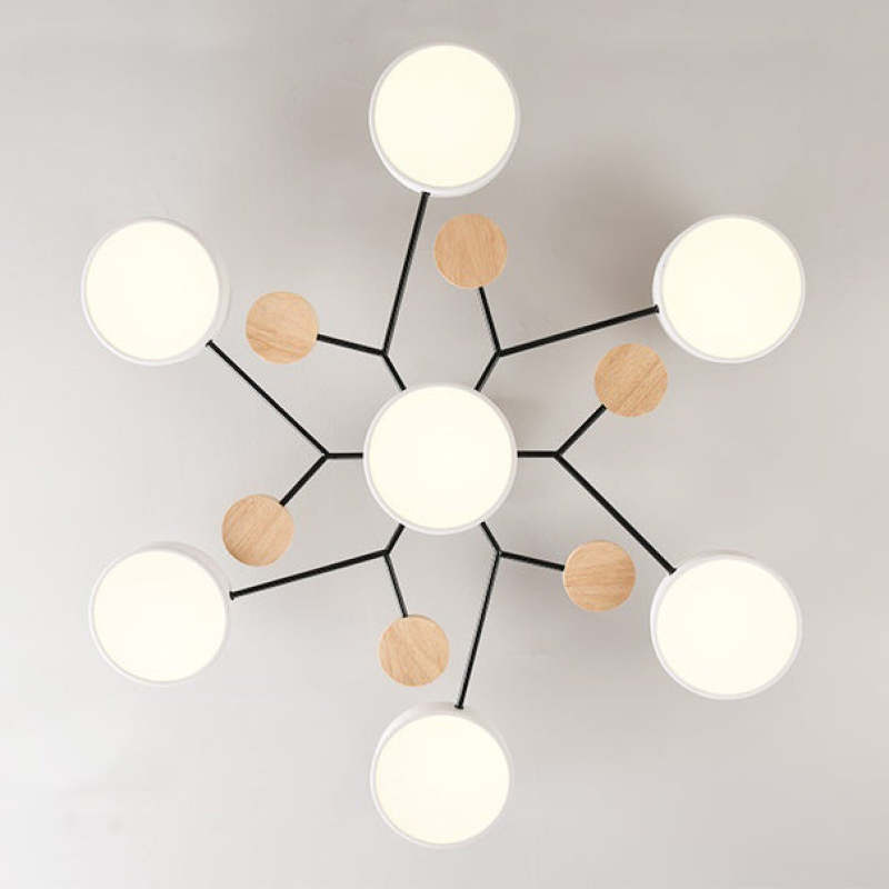 Arisha Moderne LED Plafoniere Metallo/Acrilico/Legno Bianco/Verde/Grigio Siggiorno