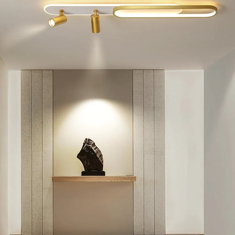 Aim Moderna LED Plafoniera Metallo Nero/Oro Corridoio/Soggiorno/Camera da Letto