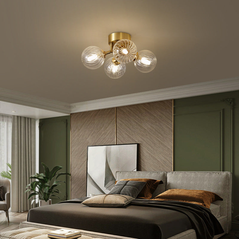 Valentina Moderno LED Nordico Plafoniere Metallo Vetro Trasparente Soggiorno/Camera da Letto