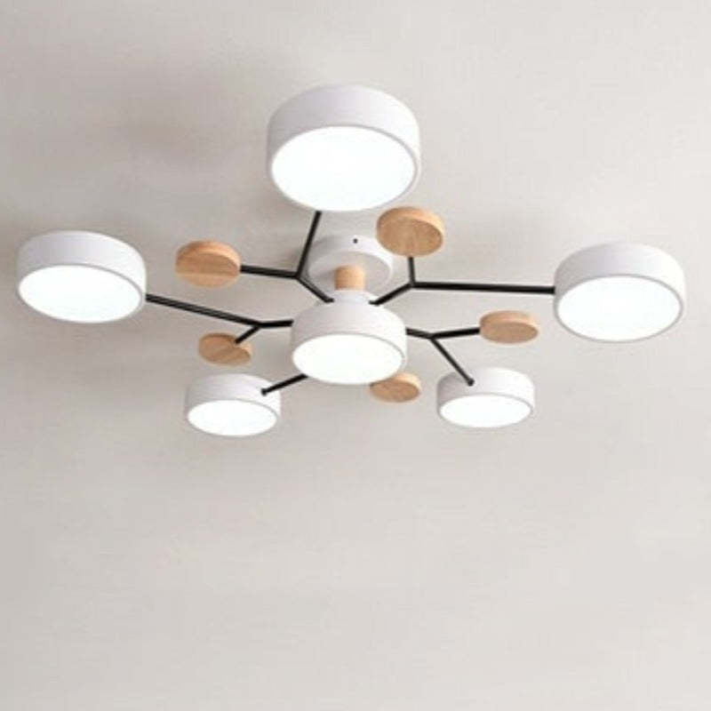 Arisha Moderne LED Plafoniere Metallo/Acrilico/Legno Bianco/Verde/Grigio Siggiorno
