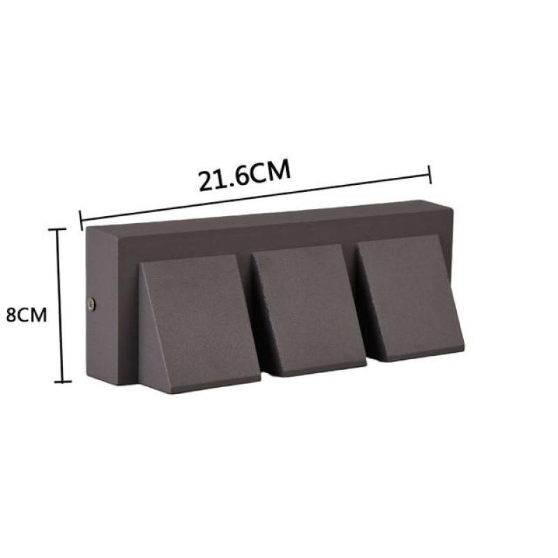 Ray Moderna Minimalismo LED Applique da Esterni Metallo Nera Piccolo Corridoio/Giardino