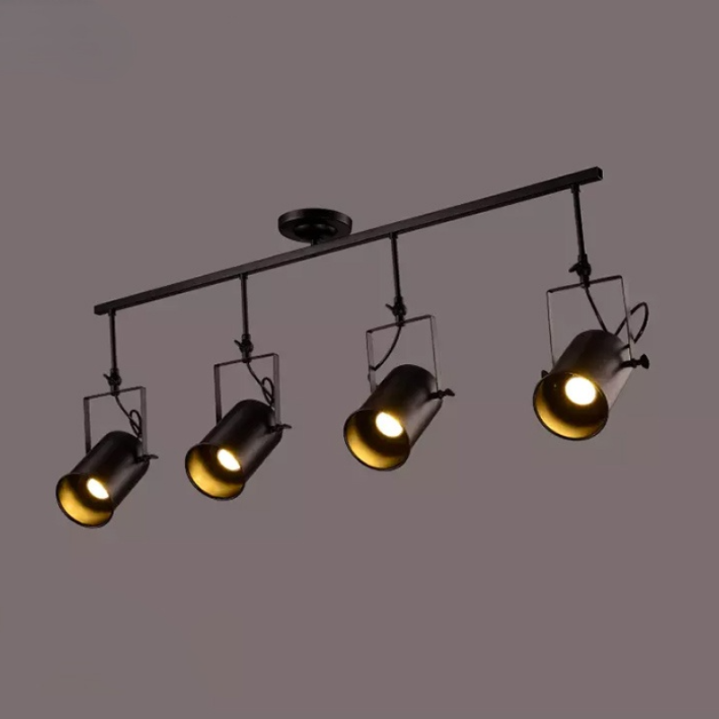 Silva Industriale LED Vintage Regolabile Plafoniere Nero Soggiorno/Camera da Letto