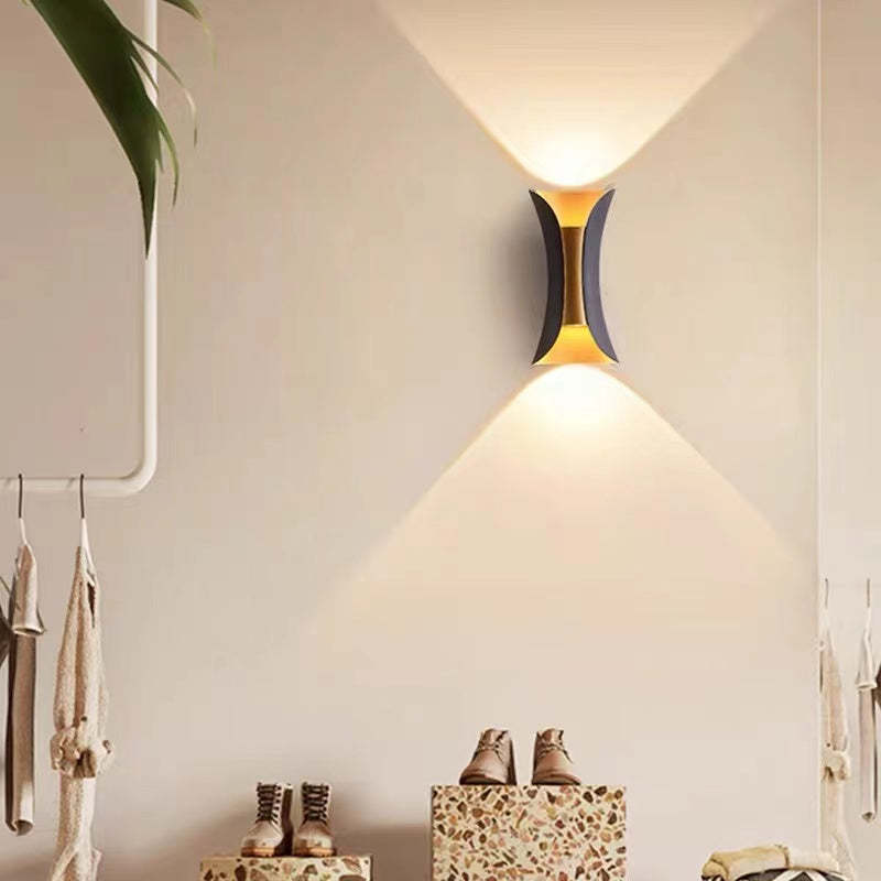Ray Minimalismo LED Applique da Esterno Curva Montate Corridoio