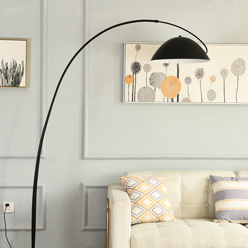 Avi Moderna LED Lampada da Terra Metallo Canna da Pesca Nero Soggiorno/Camera da Letto