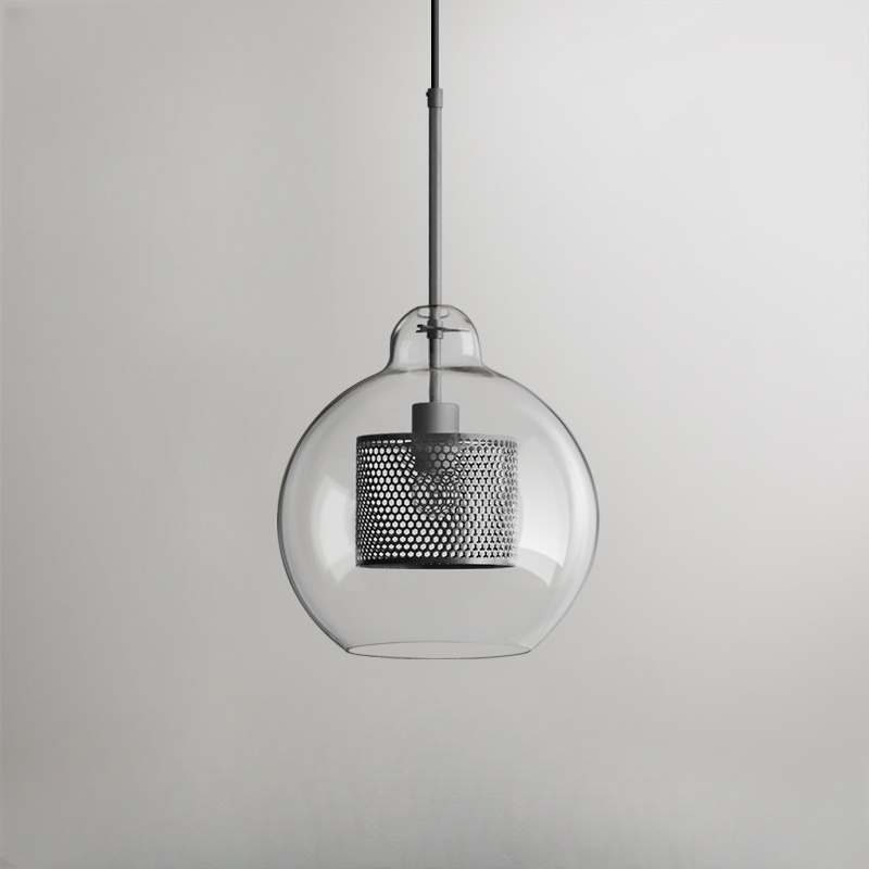 Arisha Lampade a Sospensione Metallo/Vetro Oro Globo/Cilindro Contemporaneo