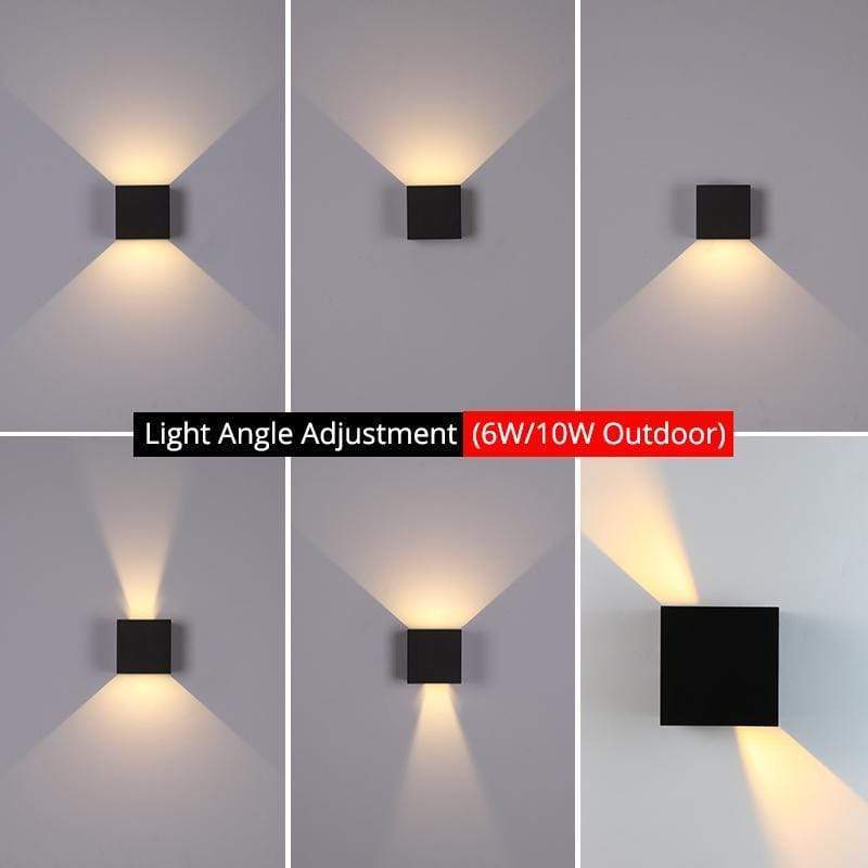Ray Applique da Esterni Quadrato Regolabile LED