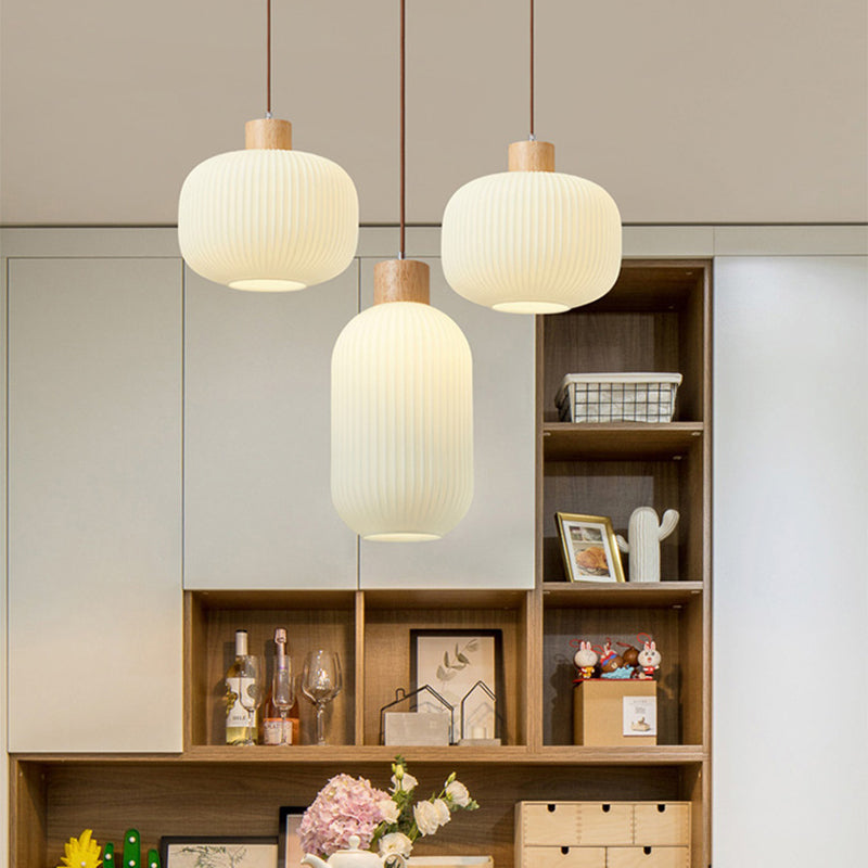 Muto Moderno Legno/Vetro Lampade a Sospensione Bianco Soggiorno Camera da Letto