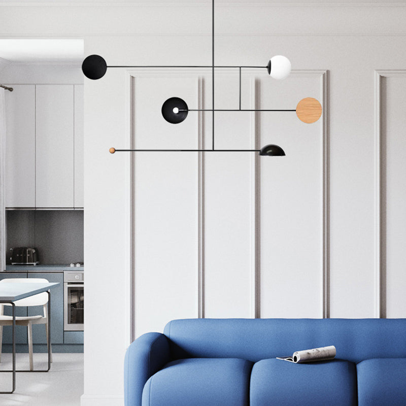 Avi LED Lampada a Sospensione Metallo Rotondo Soggiorno Minimalista