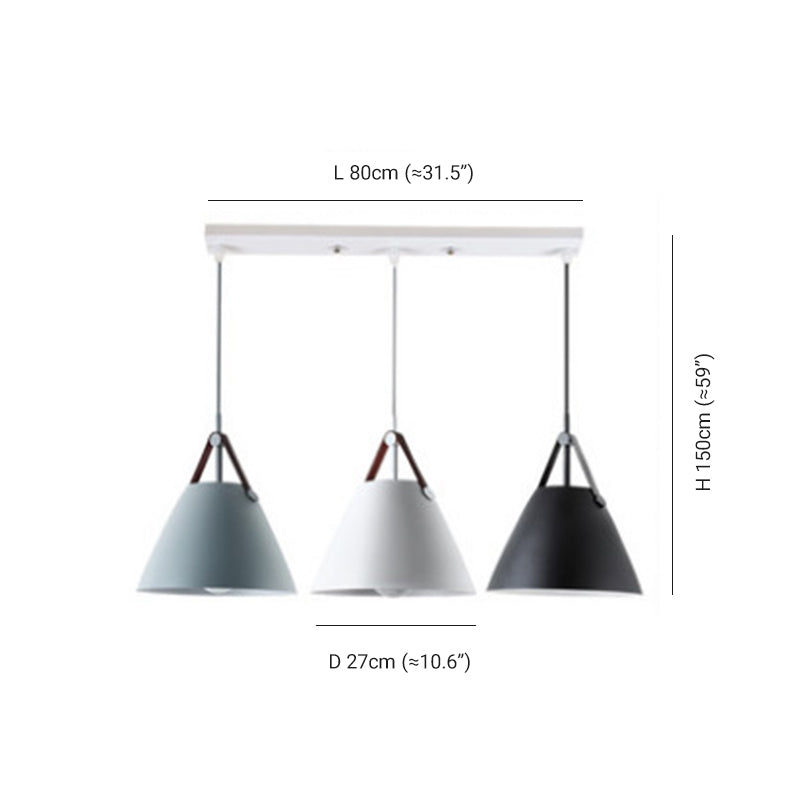 Arisha Minimalismo LED Moderni Lampade a Sospensione Metallo 3 Colori Soggiorno/Camera da Letto