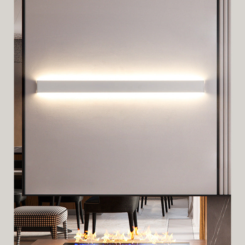 Arisha Minimalista LED Applique Metallo Nero/Bianco Rettangolare Soggiorno/Camera da Letto