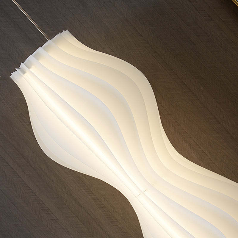 Mira Moderno LED Lampade da Terra Artistico Acrilico Bianco Onda Soggiorno/Camera da Letto