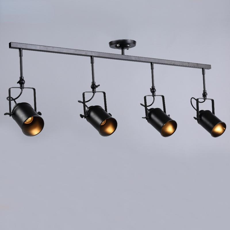 Silva Industriale LED Vintage Regolabile Plafoniere Nero Soggiorno/Camera da Letto