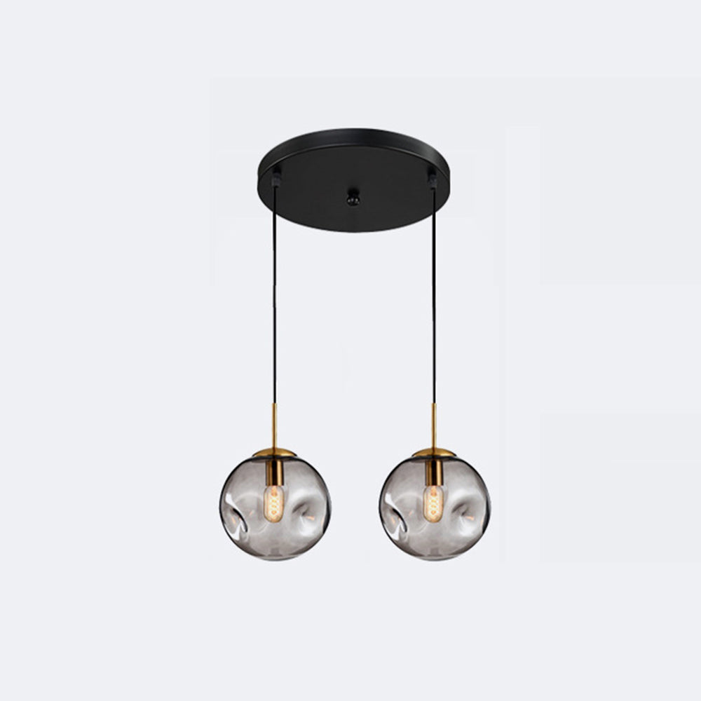 Valentina Semplice Metallo/Vetro Lampade a Sospensione Nero/Oro
