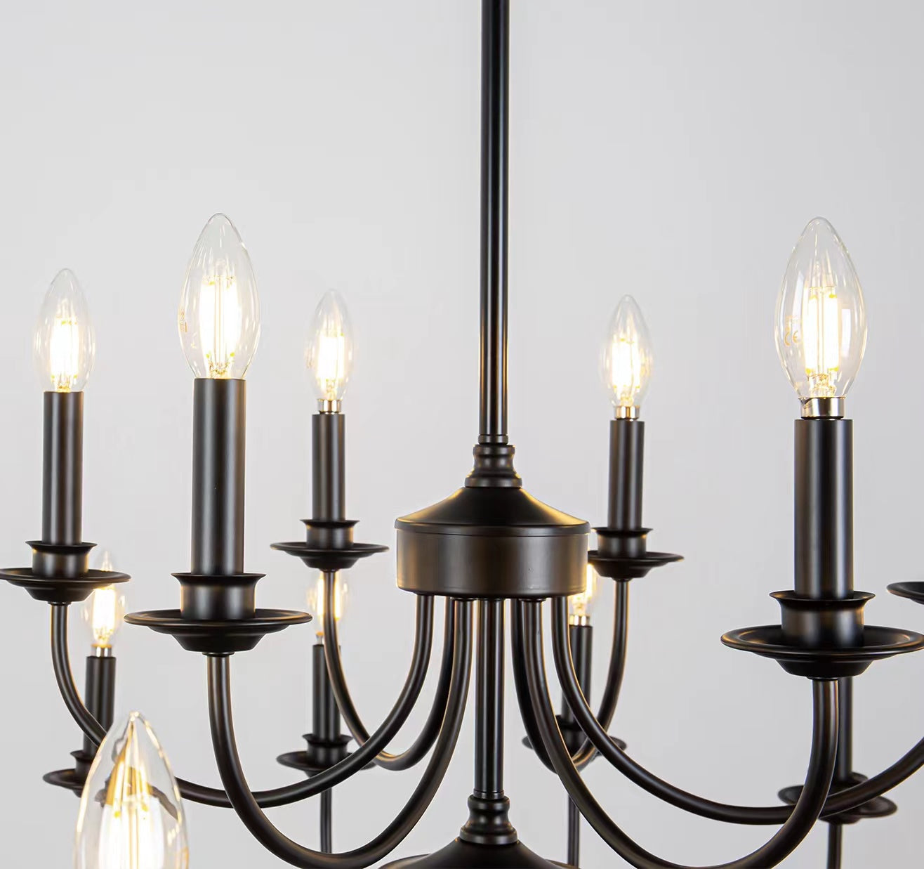 Silva Lampadari a LED in Metallo Nero per Camera da Letto, Soggiorno e Sala da Pranzo