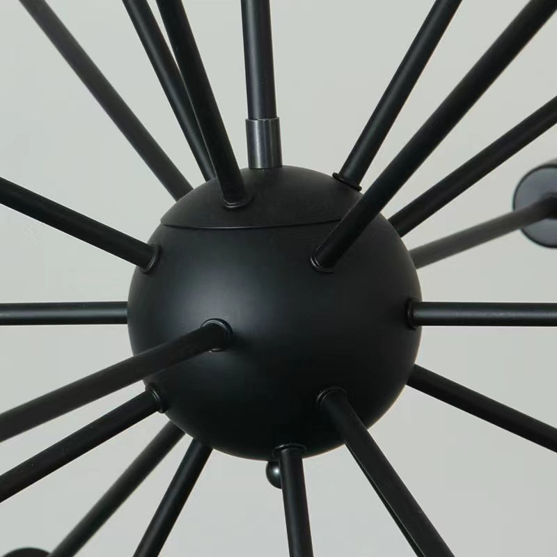 Silva Lampadario Industriale Nero per Ristorante/Sala da Pranzo in Metallo