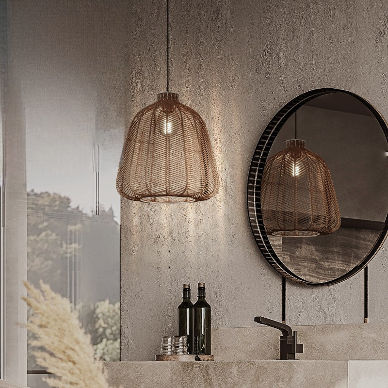 Ritta Minimalista Lampadari Luce Rattan Soggiorno/Camera da Letto