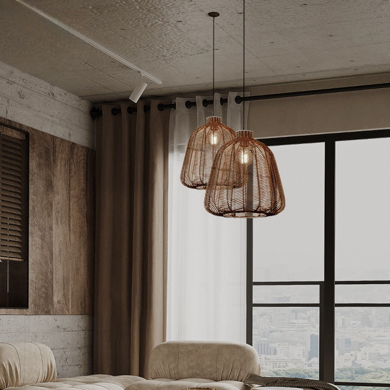 Ritta Minimalista Lampadari Luce Rattan Soggiorno/Camera da Letto